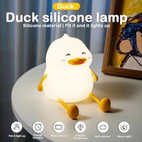 Veilleuse en Silicone Forme Canards pour Chambre d’enfant Rechargeable
