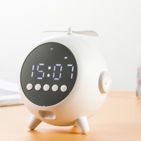 Réveil Numérique à Miroir  Rechargeable avec Haut-parleur Portable Bluetooth 5.0