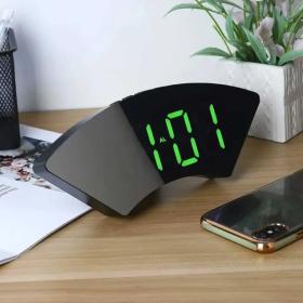 Horloge numérique miroir grand écran pour chambre à coucher