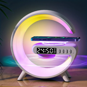 Réveil intelligente type G Bluetooth chargement sans fil haut-parleur RGB lumineuses