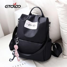 Sac à dos oxford Antivol étanche Pour Femme – Noir