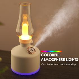 lampe rétro Et Humidificateur d'air à sans fil rechargeable