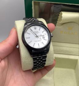 ROLEX WATCH | BLACK  SILVER 